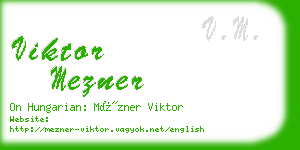 viktor mezner business card